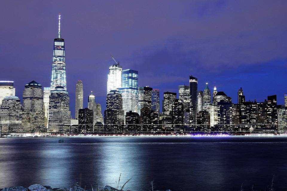 Nueva York: night skyline