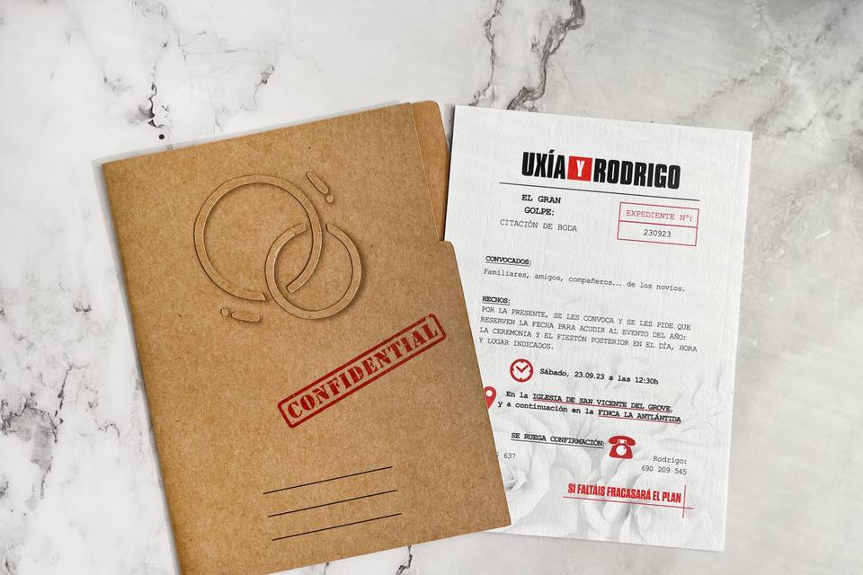 Invitación La Casa de Papel