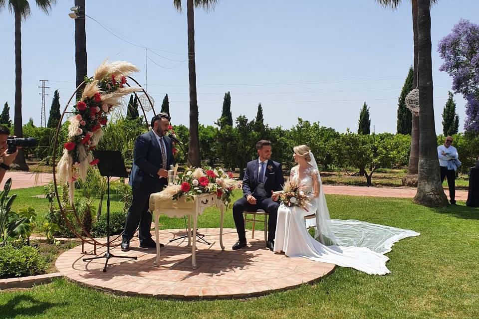 Ceremonía en el exterior