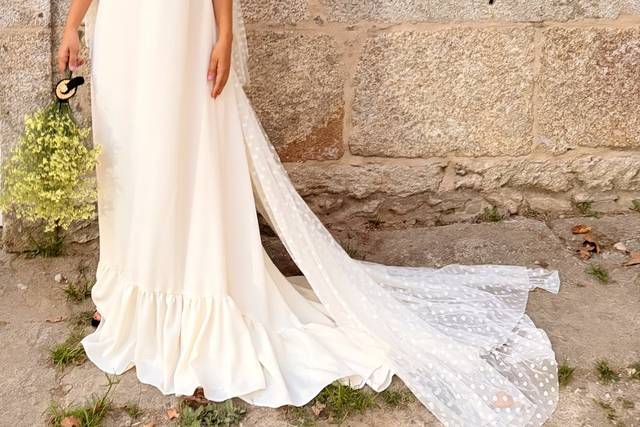 vestido de crep