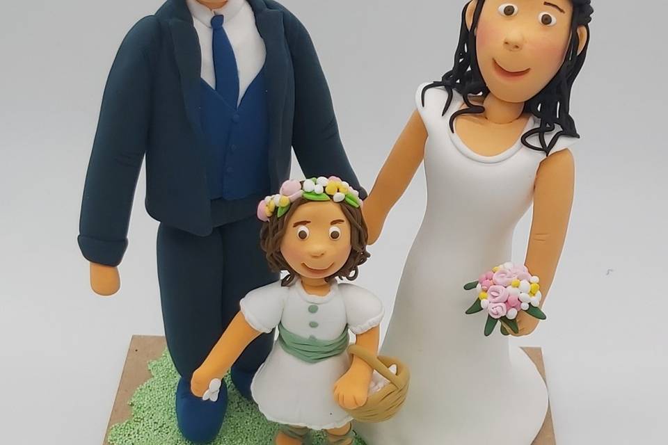 Familia para tarta de boda
