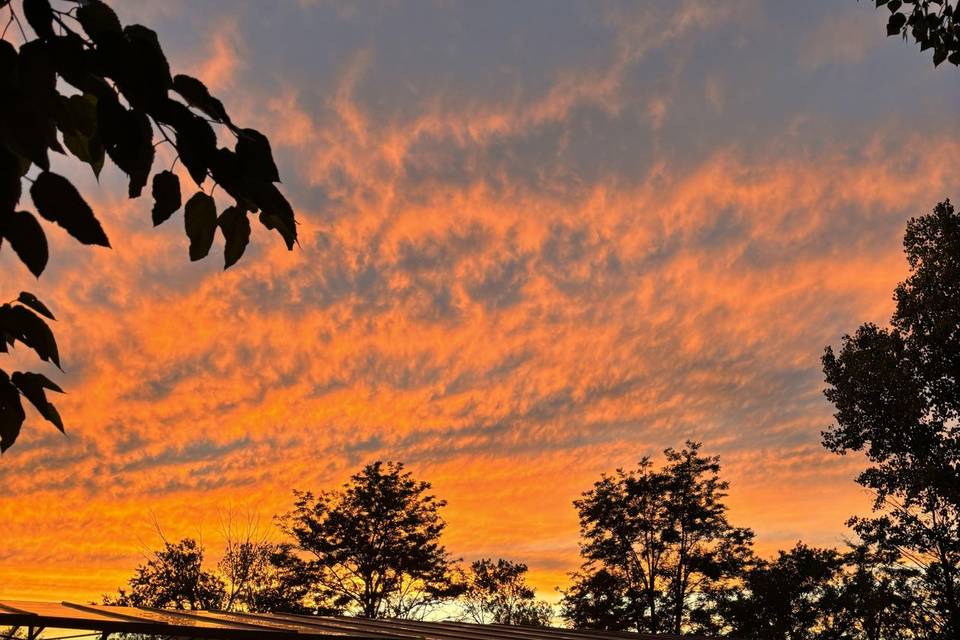 Atardecer en nuestra finca