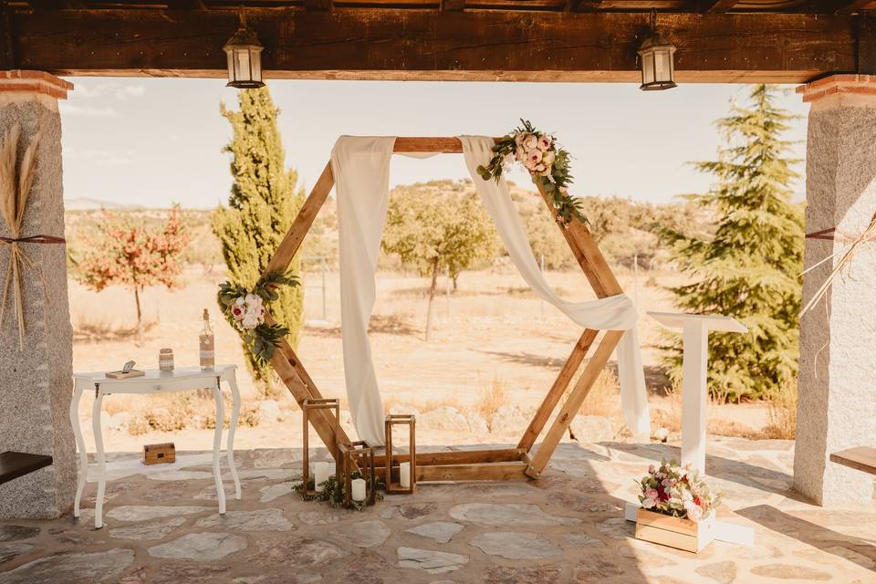 Hexágono decorativo para ceremonia