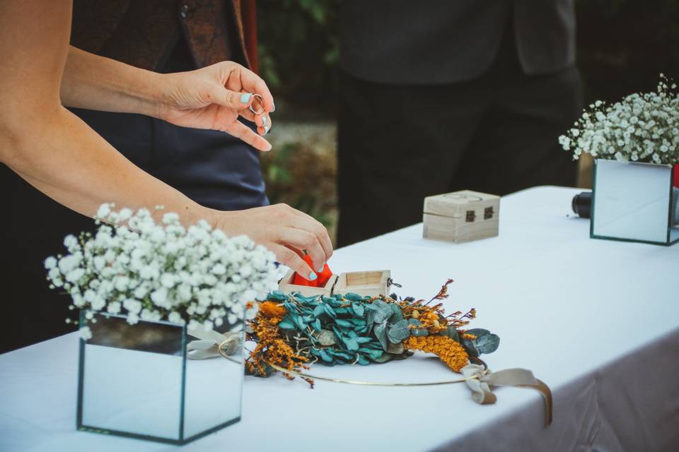 Detalles de la cermeonia