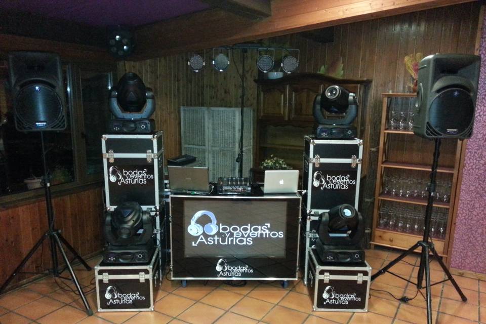 Cabina Dj con Pantalla