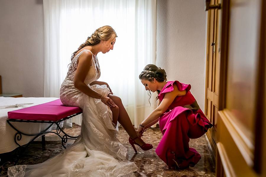 Preparativos de la novia