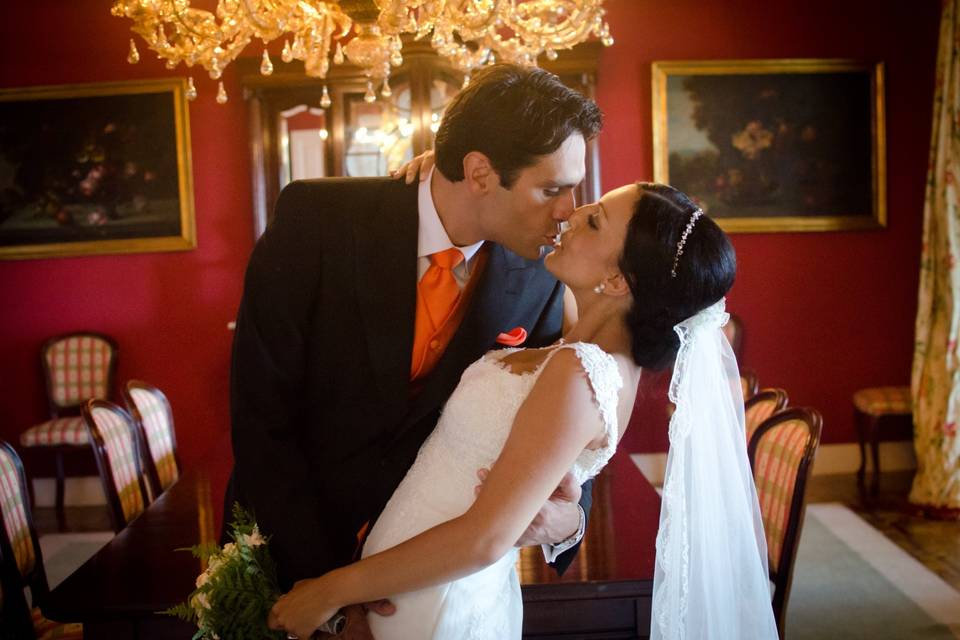 Fotografía romántica de boda