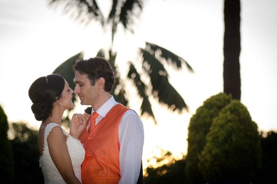 Fotografía romántica de boda