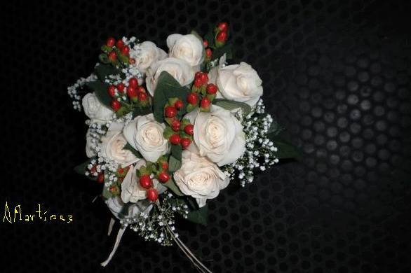 Ramo novia rosas blancas