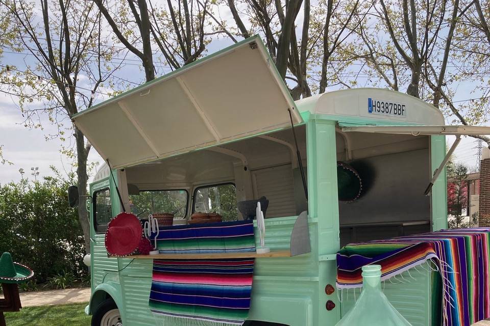 Food truck - Citroën verde mint