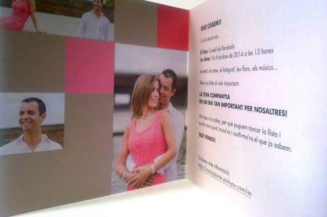 Invitación de boda a medida