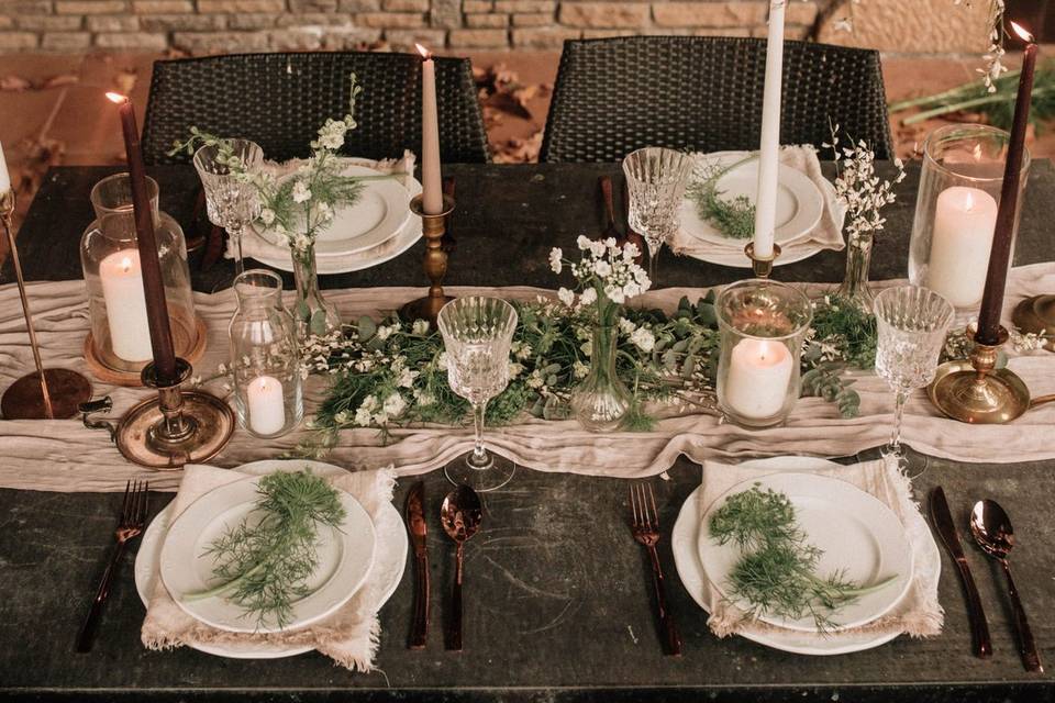 Mesa boda íntima