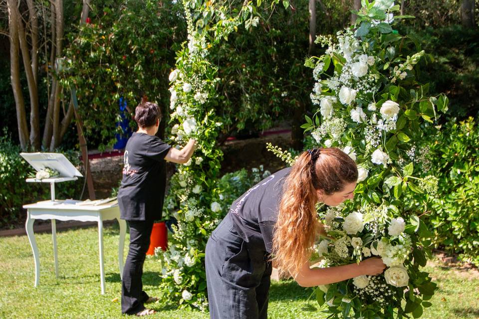 preparacion de fondo floral