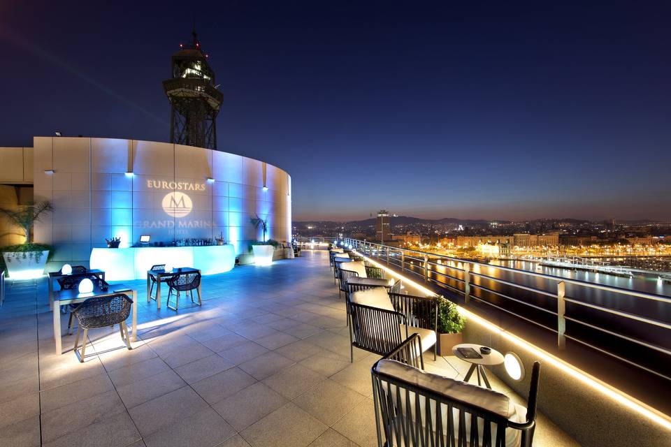 Terraza de noche