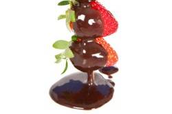 Pinchito de fresas con chocolate