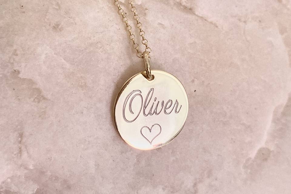 Collar personalizado con baño en oro