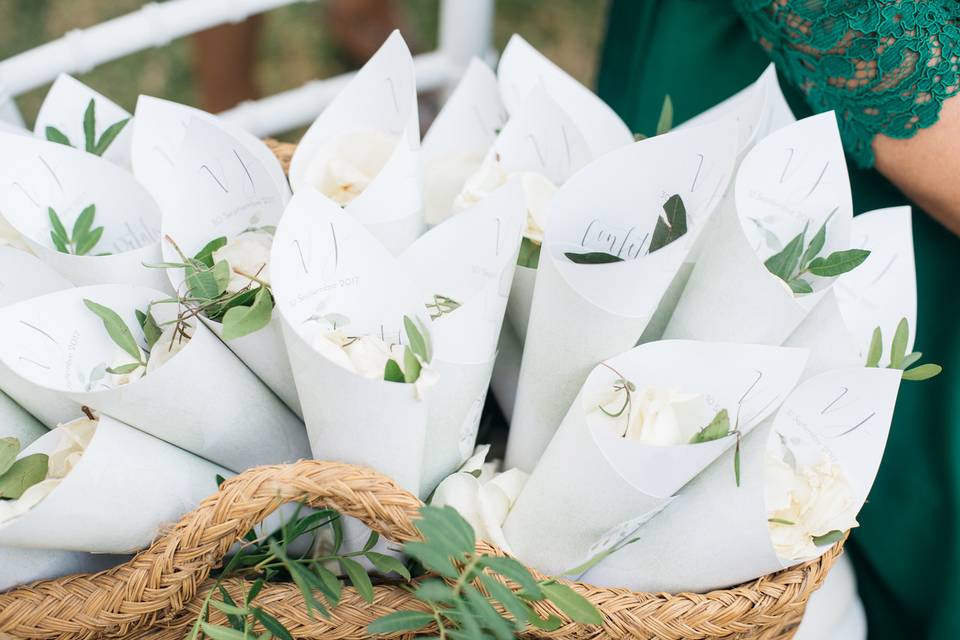 Flores para la ceremonia