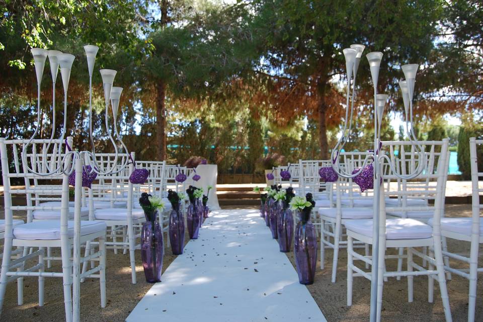 Ceremonia blanca y lila
