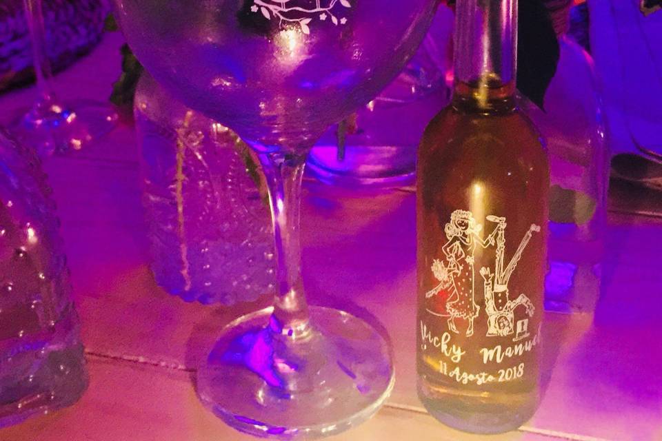 Copas y frasca mini boda
