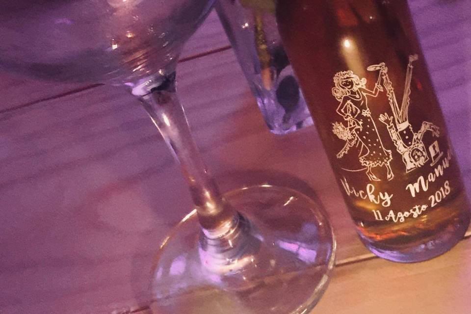 Copas y frasca mini boda