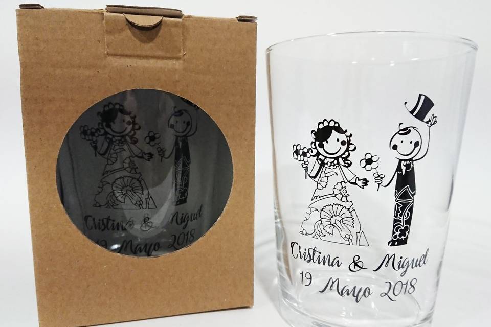 Vaso y estuche
