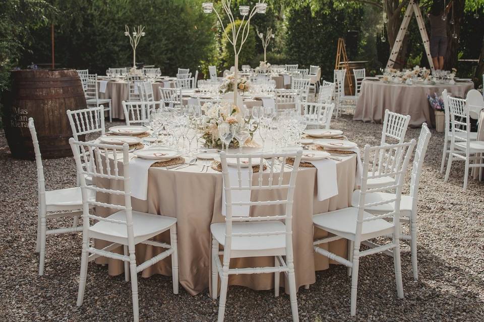 Banquete de boda exterior