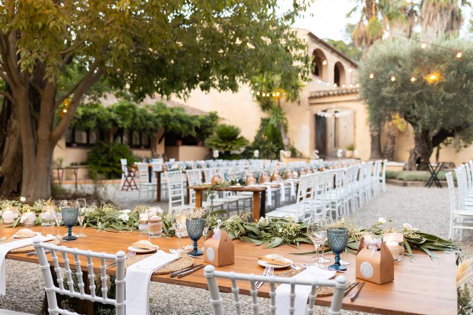 Banquete de boda exterior