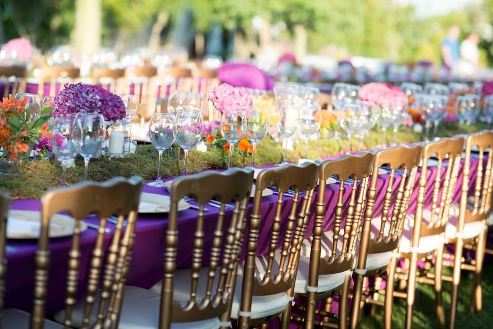 Montaje de boda de noche