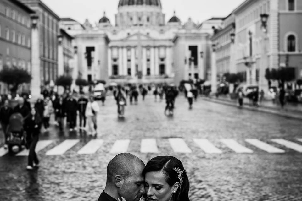 Vaticano con lluvia