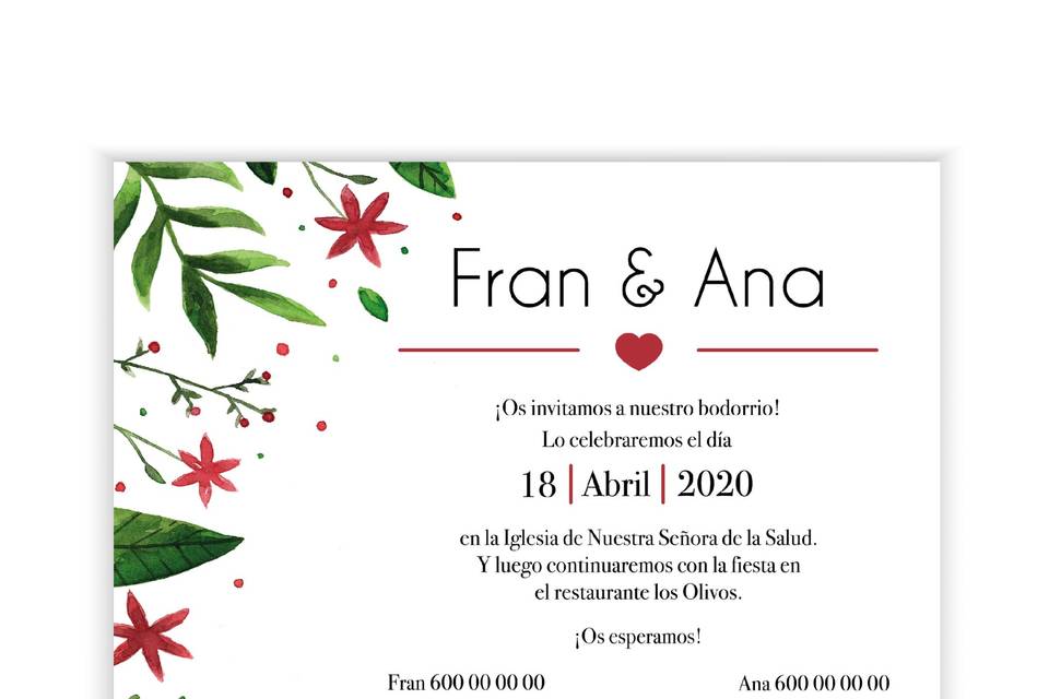 Invitación boda 