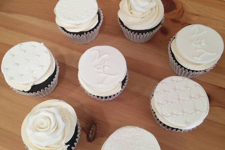 Galletas de boda de fondant