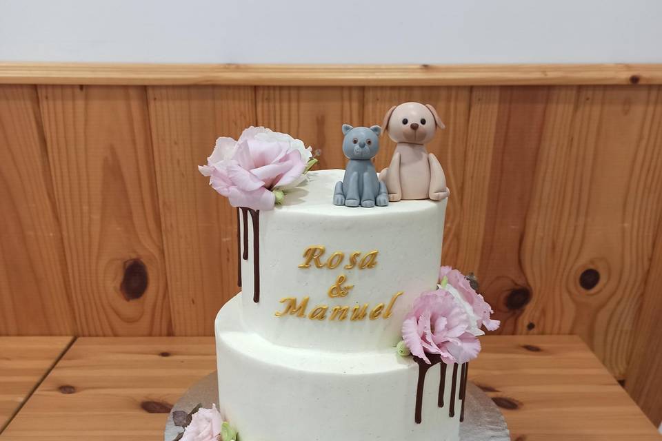 Boda con detalles de fondant