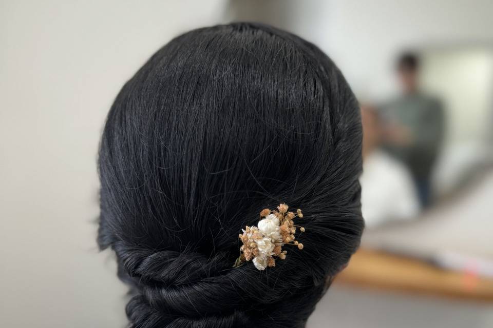 Coleta con trenza