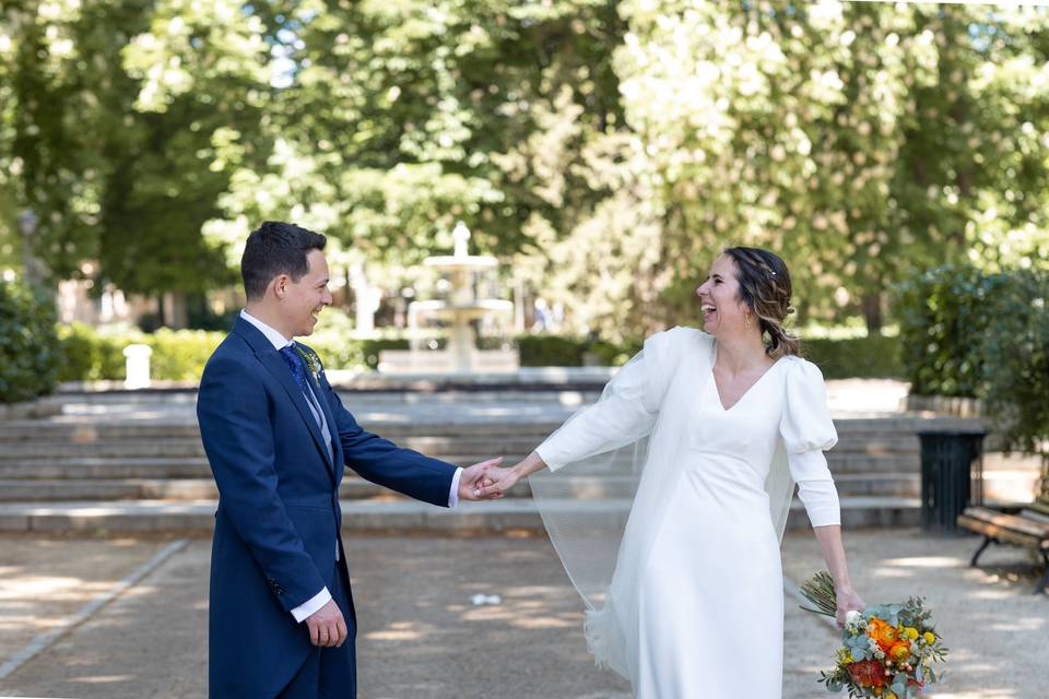 Novios en El Retiro