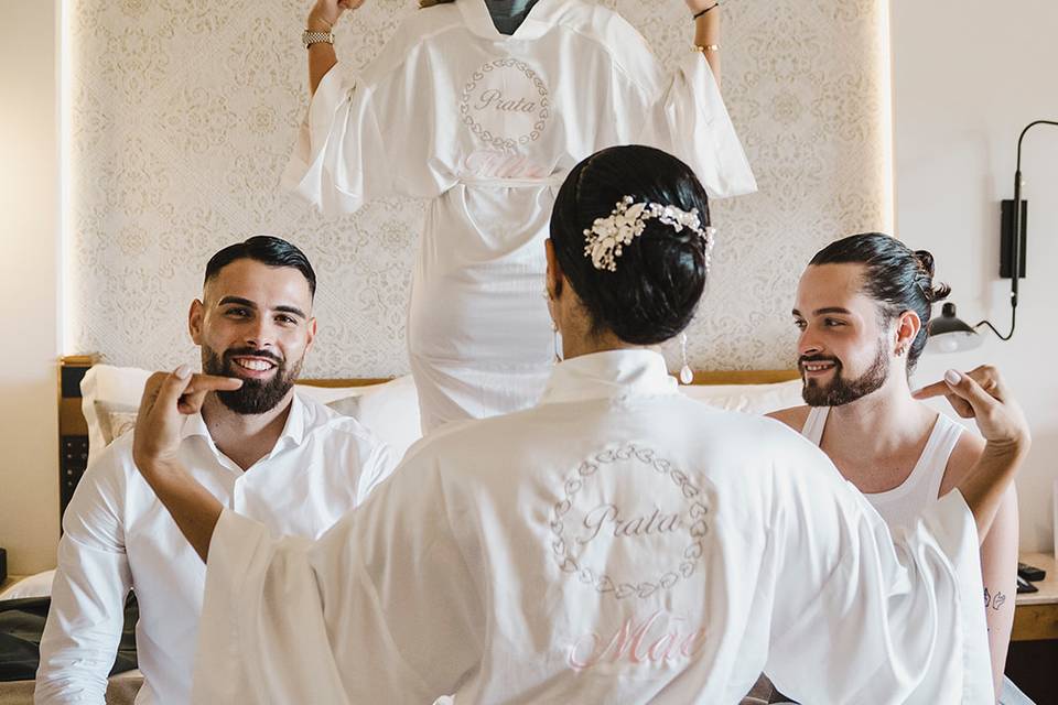 Novia y familia