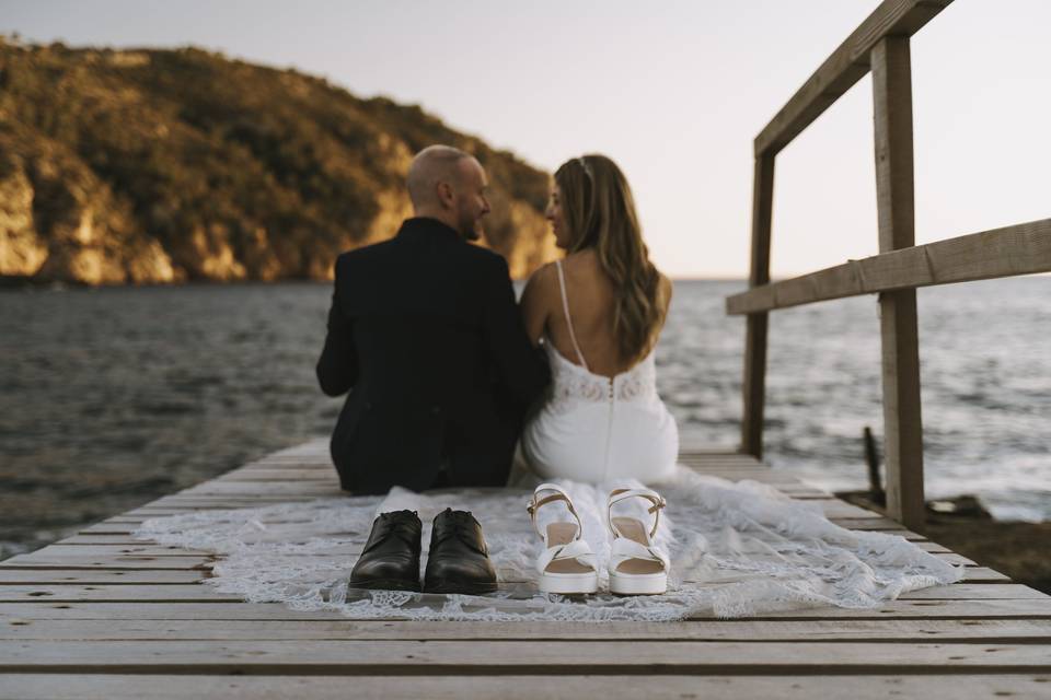 Pareja en la playa