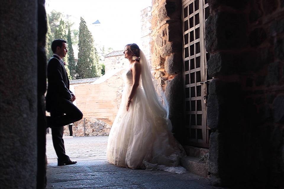 Novios en el pasaje