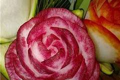 Rosas de nabo daikon