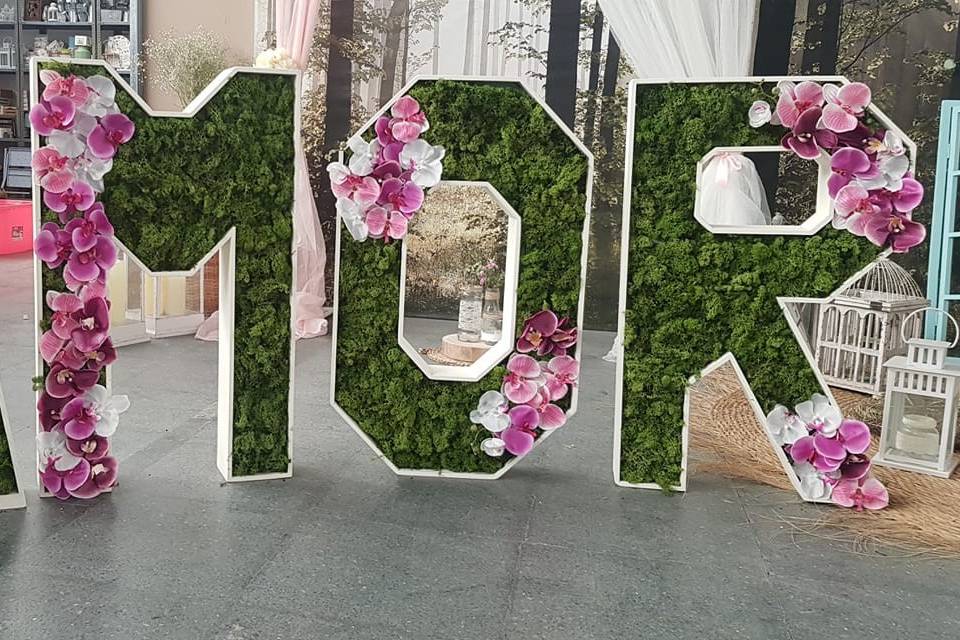 Letras decoradas con flores