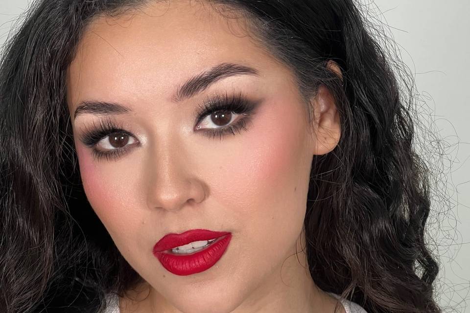 Full glam makeup