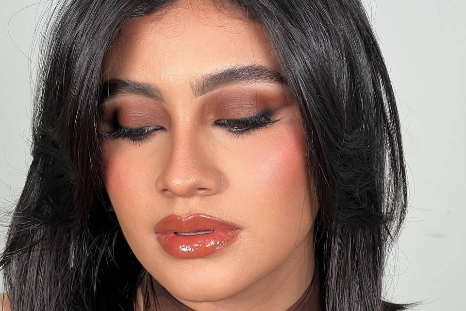 Full glam makeup