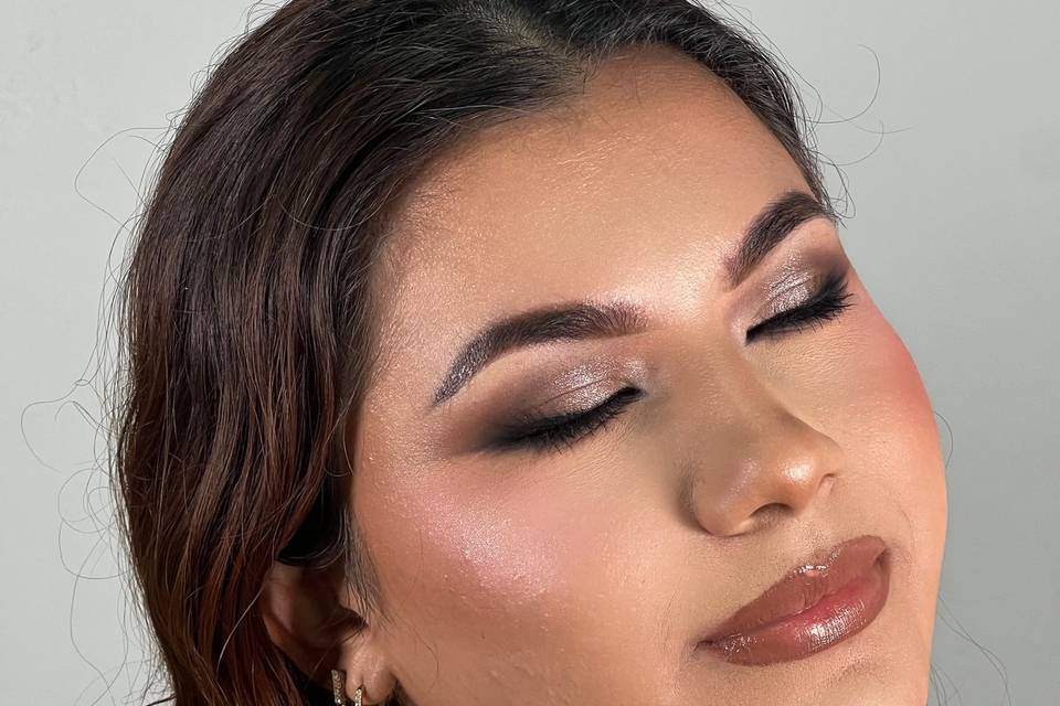 Full glam makeup