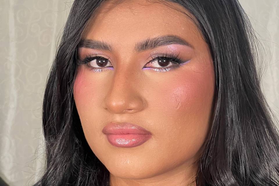 Full glam makeup
