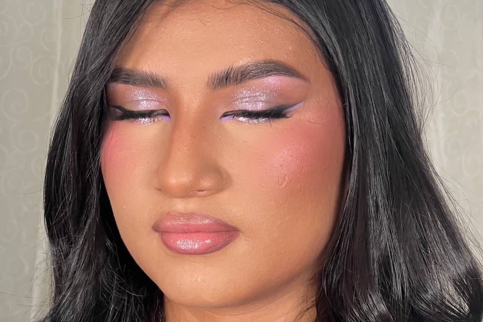 Full glam makeup