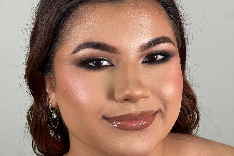 Full glam makeup