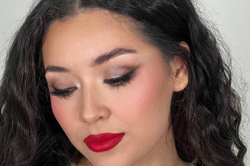 Full glam makeup