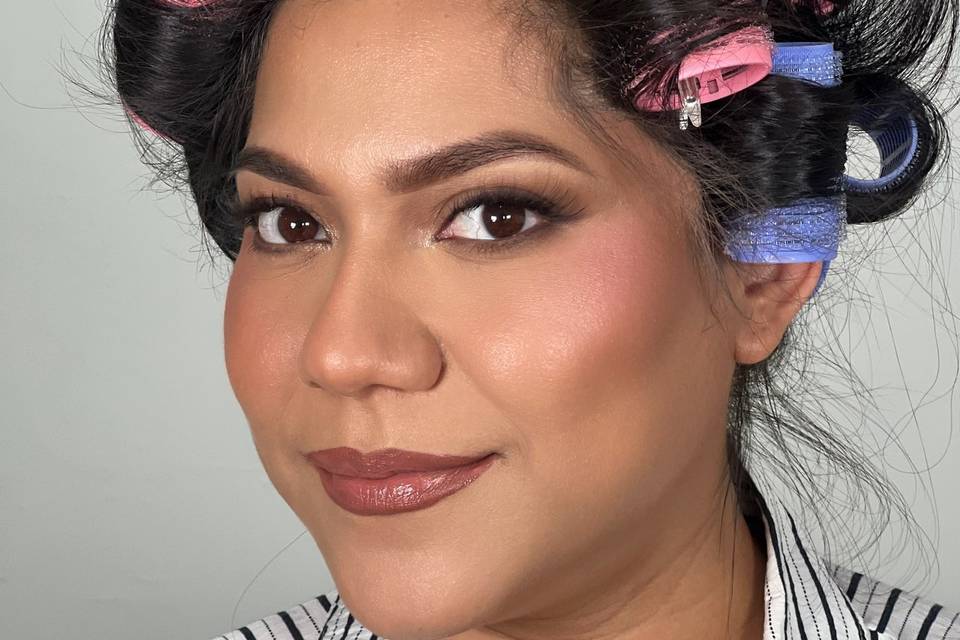 Full glam makeup