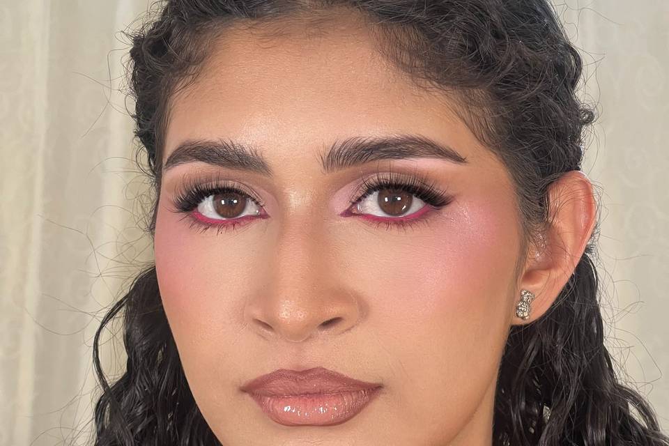 Full glam makeup