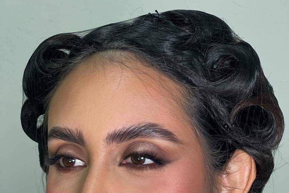 Full glam makeup