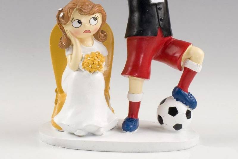 Figura novios futbolistas